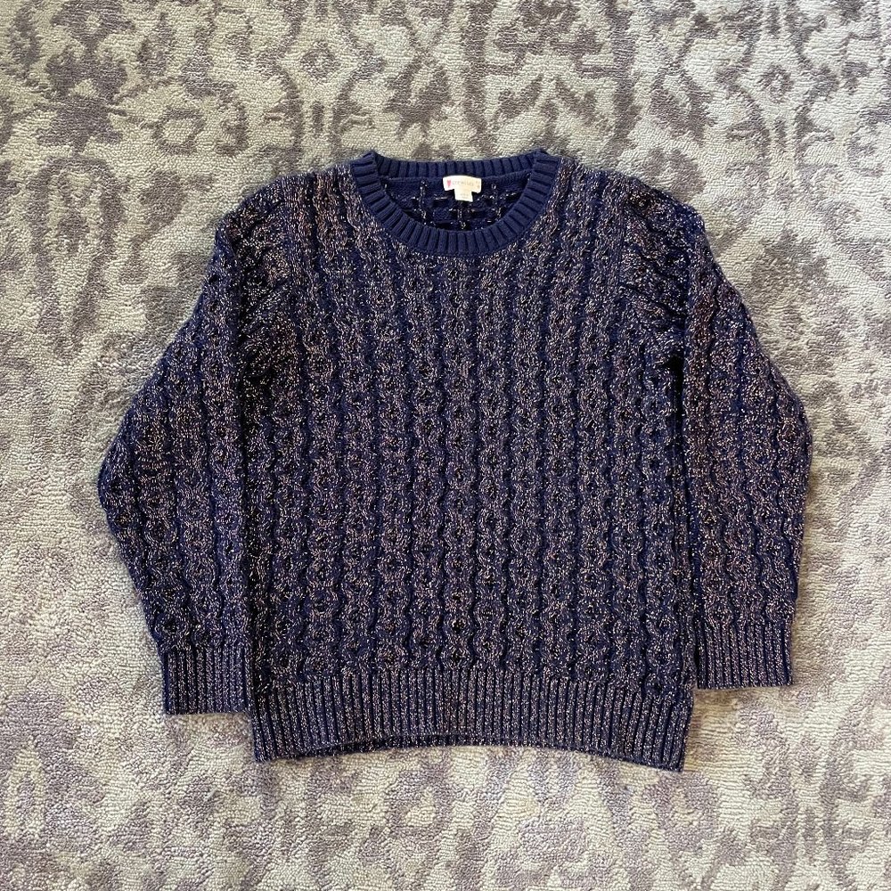 Crewcuts Girls Cable Crew Sweater